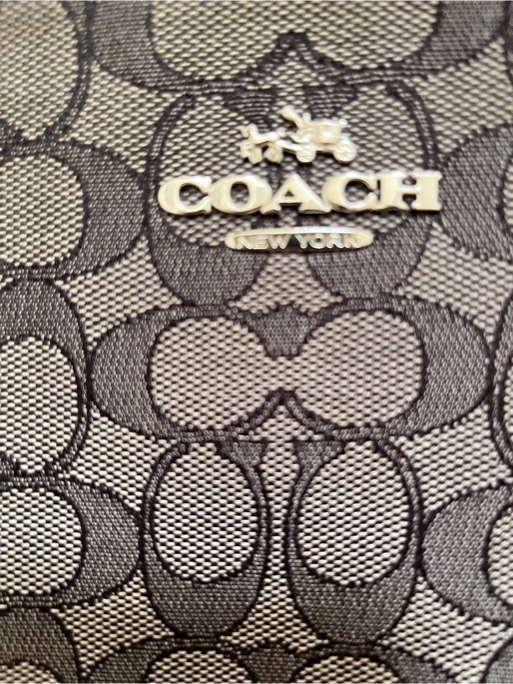Authentic Coach Brown & Black Signature Canvas and leatherTote - Picture 10 of 12